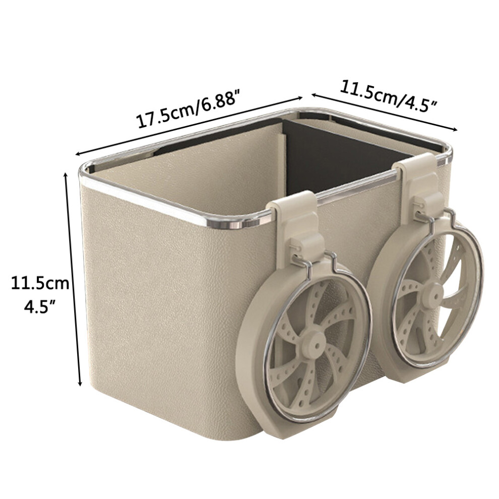 Multifunction Car Armrest Storage Box With 2 Cup Holders, Tissue & Smartphone Tray, 17.5*11.5*11.5Cm 9401374268934