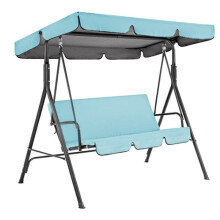 Swing Canopy Replacement Waterproof UV Protection for 23 Seater Outdoor Garden Swing Chair Cover Cyan