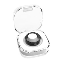 Smart Ring with LED Display, 24/7 Activity and Heart Rate Tracking, Waterproof Fitness Ring Black