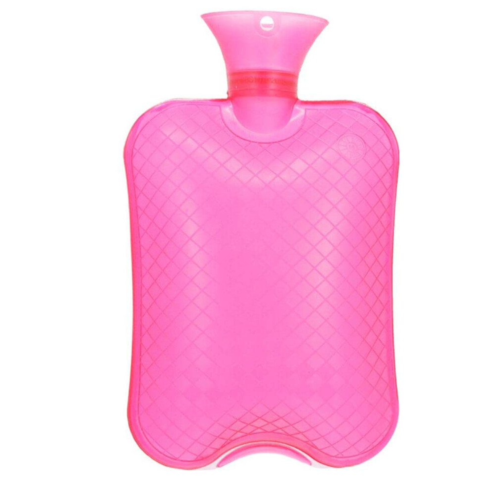 Hot Water Bottle 2 Litre Thickened Transparent PVC Bag AntiScald for Pain Relief and Winter Warmth