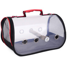 Portable Parrot Cage Transparent PVC Bird Cage Backpack For Parakeets, Rabbits, Cats, And Dogs (40 x 22 x 23 cm)