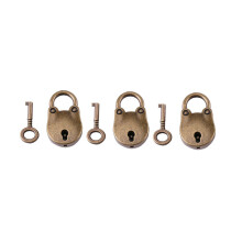Padlock 2 Pack, Alloy Mini Padlocks, Combination Padlock, Bear Design, For Handbag, Small Luggage, Craft Diary Box
