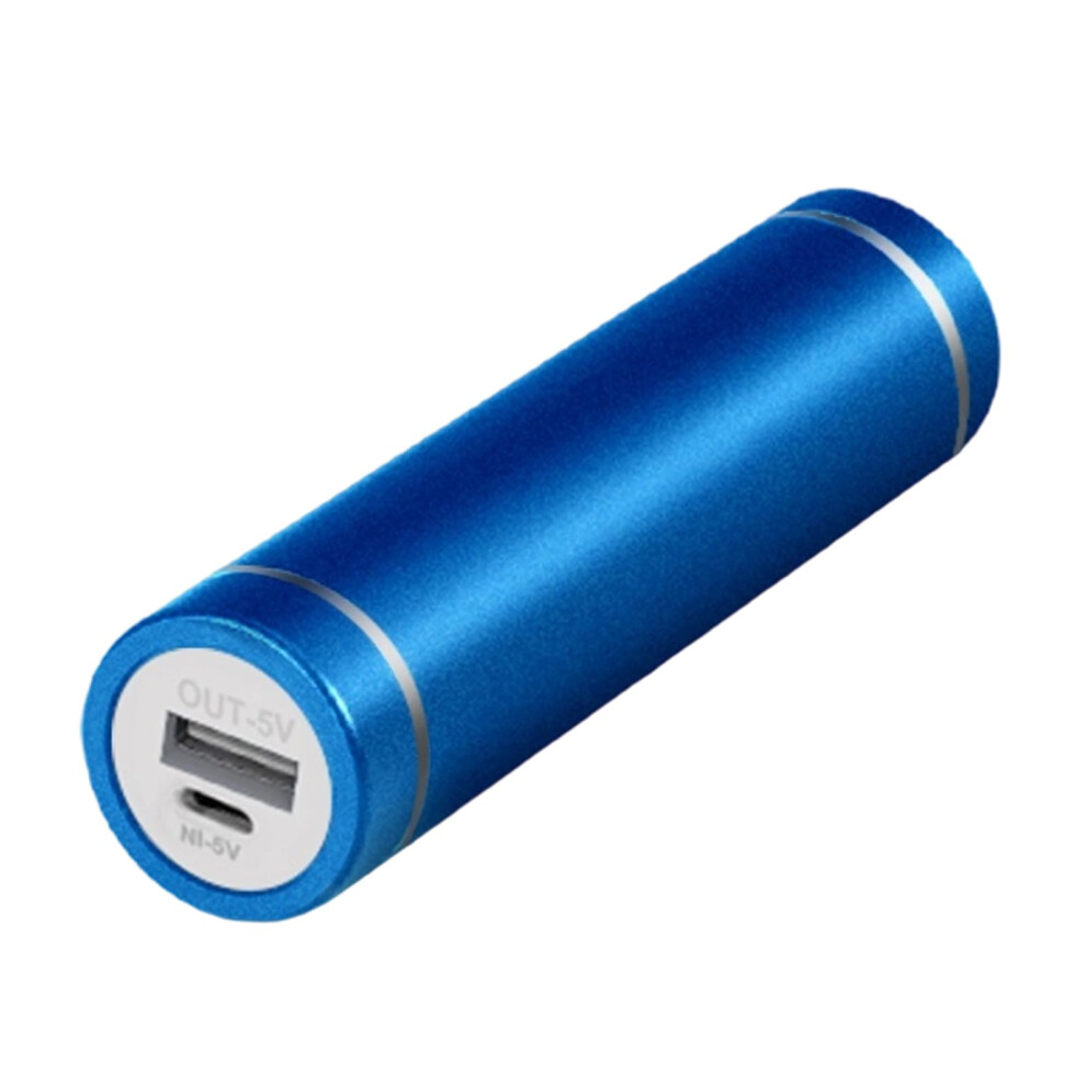 Rechargeable Battery Cylindrical Aluminum Housing With Springloaded Terminals, 5000Mah, Compatible 18650/21700, Blue 9426802682595