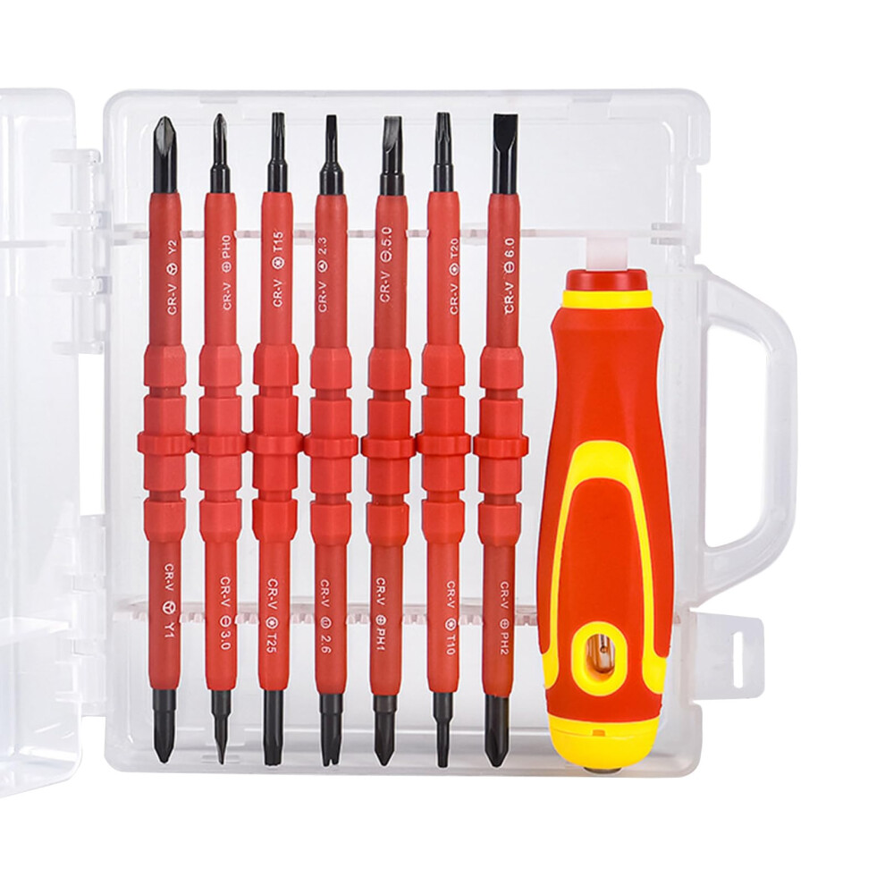 15 In 1 Insulated Screwdriver Set Magnetic Screwdriver Tool Electrician Multifunctional Interchangeable 9382693882790