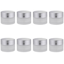 16Stk Kleine Glascremedosen Silber Behälter Für Kosmetik