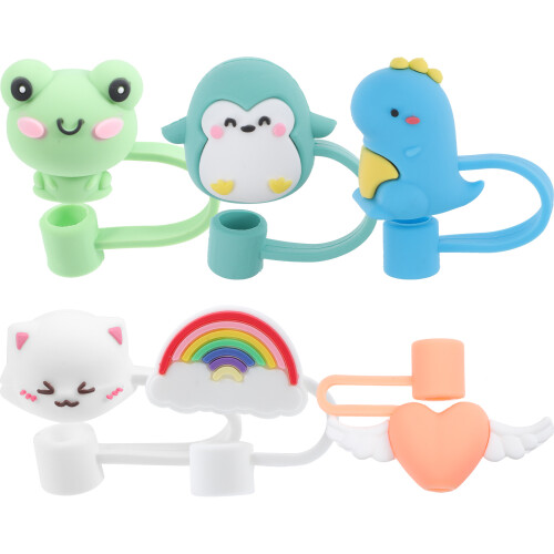 30Ud Tapas Para Pajitas De Silicona Multicolor Protector Reutilizable 2