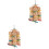 2Ud Para Loros Colgantes De Madera Multicolor Para Masticar 5