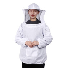 White Bee Clothing And Hat WearResistant Beekeeping Gear For Beekeepers Size M White Color Simple And Fashionable