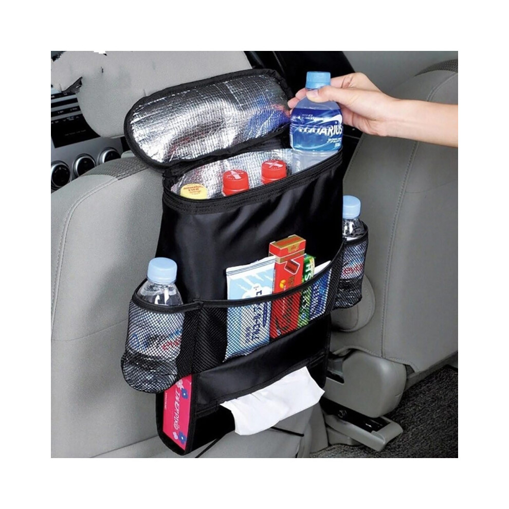 Storage Nets For Campervans Insulated Cooler Hanging Bag With Mesh Pocket Tissue Holder Car Boot Organiser 9189345405501