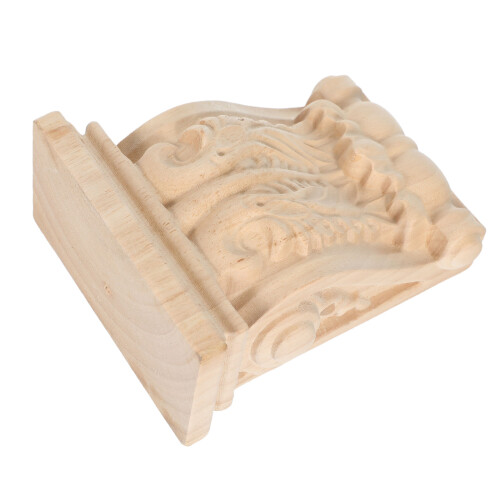 2Ud Brackets De Madera Tallada, Decoración Para Muebles Khaki 2