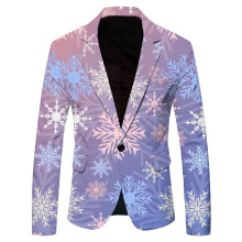 Christmas Suit Jacket Men's Sporty Leisure Style Performance Party Blazer Festive Sports Purple XXL Modern Wedding