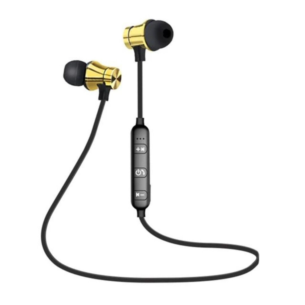 Wireless Bluetooth Headphones Neckband Design Inear Earbuds With Microphone Enhanced Bass Gym Running Sports Gold 9189345405761