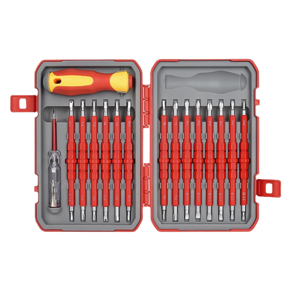 Insulated Screwdriver Set 29 In 1 Electrician's Tool Kits With Tips Safe 1000V Electrical Tool For Household Multifunctional Screwdriver 9382693884268