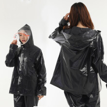 Regencape für Erwachsene, wasserdichte Regenjacke, wiederverwendbar, umweltfreundliches EVA-Material, winddicht, verstellbare Kapuze mit Kordelzug,