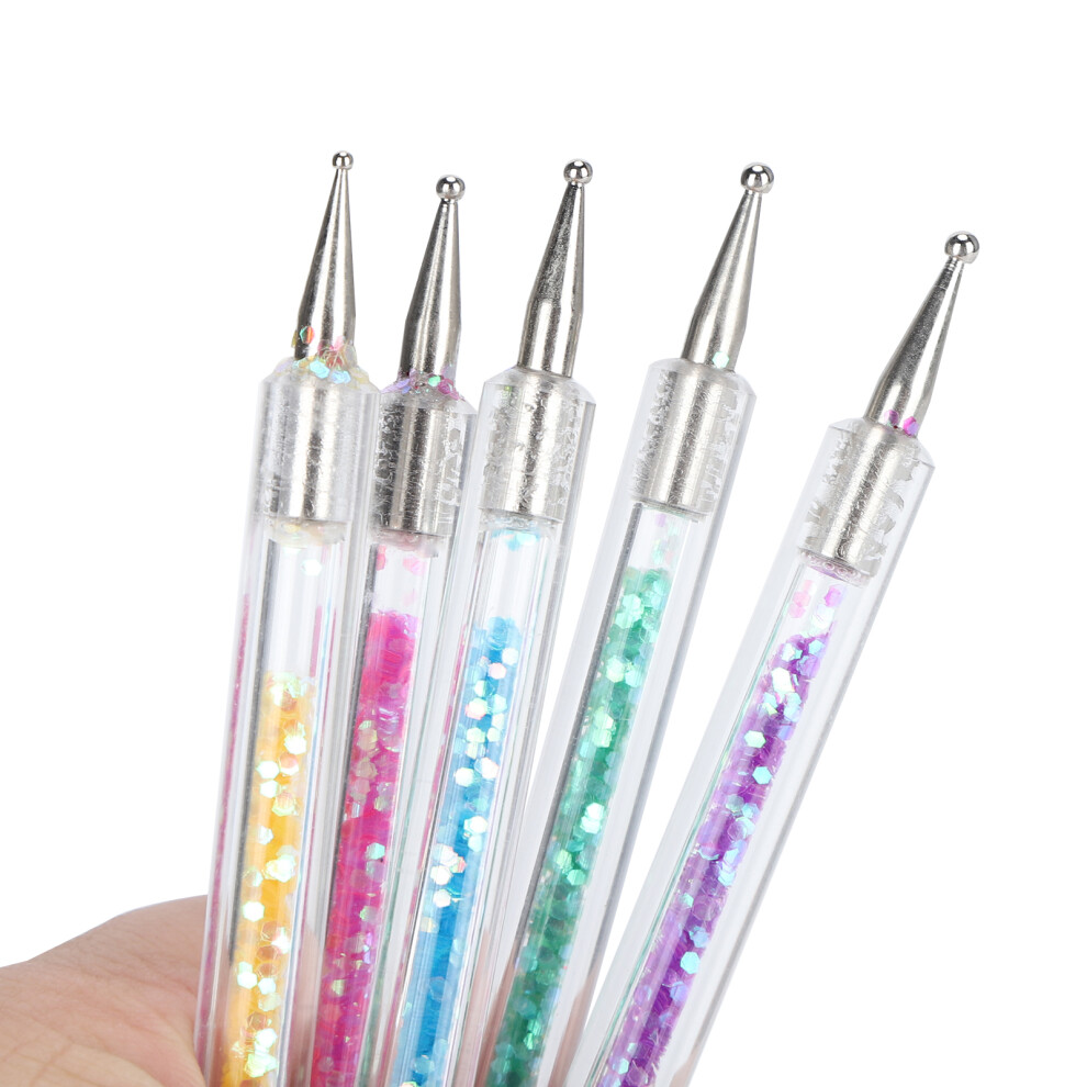 Nail Art Liner Brush Set Double End Dotting Pen for Precise DIY Nail Designs