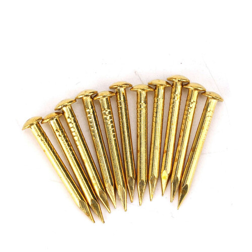 100Pcs Runde Kopf Nagel Messing Möbel Scharnier