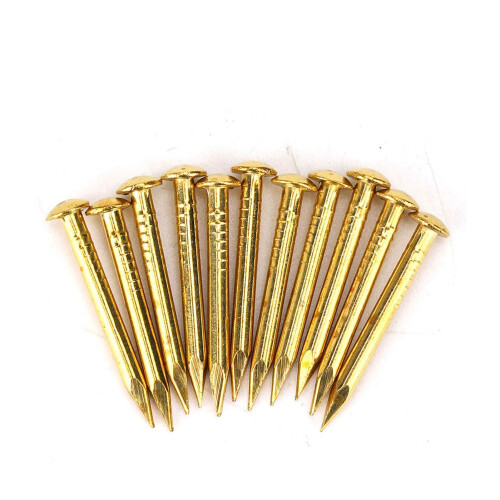 100Pcs Runde Kopf Nagel Messing Möbel Scharnier 1