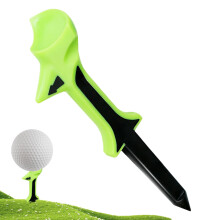 Golf Tee 10 Degree Tilt, Tapered Base, Less Friction For Practice Ranges, Green
