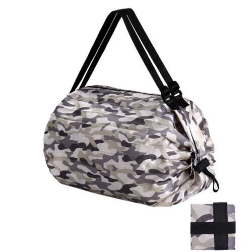 Bolsa de la compra plegable de gran capacidad gris