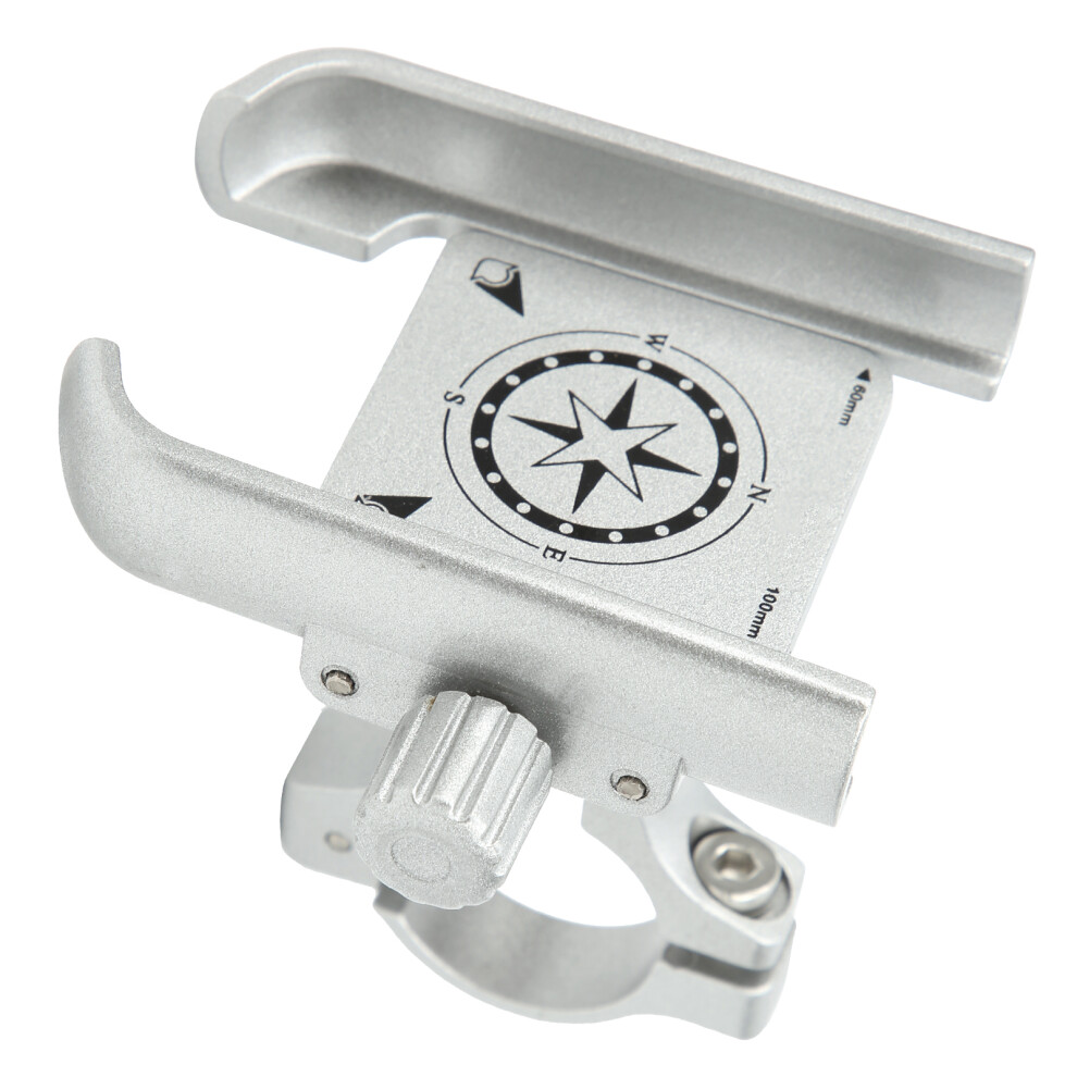 Gub-P40 Aluminum Phone Holder Stand For Motorcycle, Bicycle, Scooter, 60-100Mm Width, Silver 4351379398974
