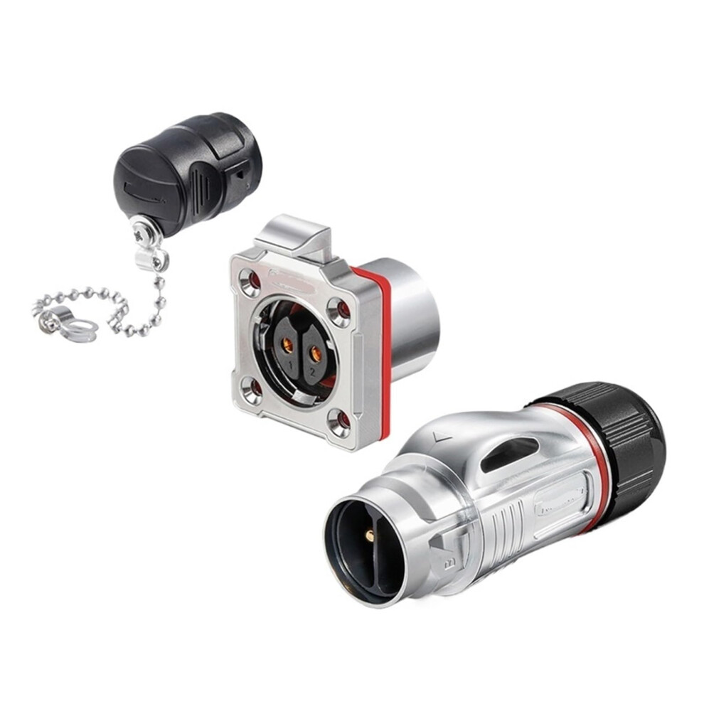 Industrial Power Connector 35A Welding Aviation Plug With Four Hole Durable Metal Housing 9382693013729