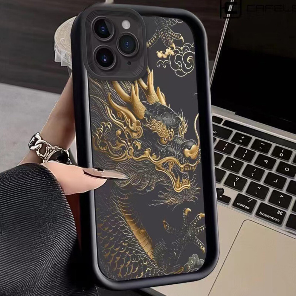Dragon Case For Iphone 16 Pro Max Silicone, Shockproof Antiscratches Tpu Cover (Black) Ref: 7185 Black 9382693885401