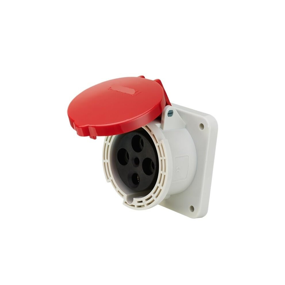 63A 4Pin Industrial Plug Connector With Waterproof Ip44 Concealed Socket For Outdoor Use 9382693014023