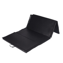 Exercise Mat PVC Folding Gymnastics Tumbling Mat, Used For Bounce, Fitness, Yoga, Martial Arts Training Mat 120cm*240cm Black Ref: 3266