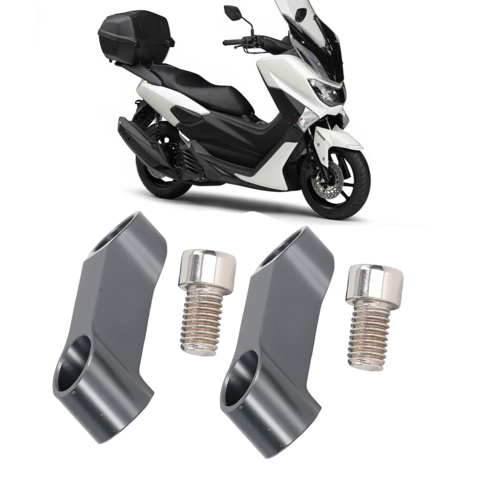 Motorcycle Mirror Extender Adapter 10Mm Aluminium Alloy For Nmax 125-155 2015Â2022 Gray 4181374287030