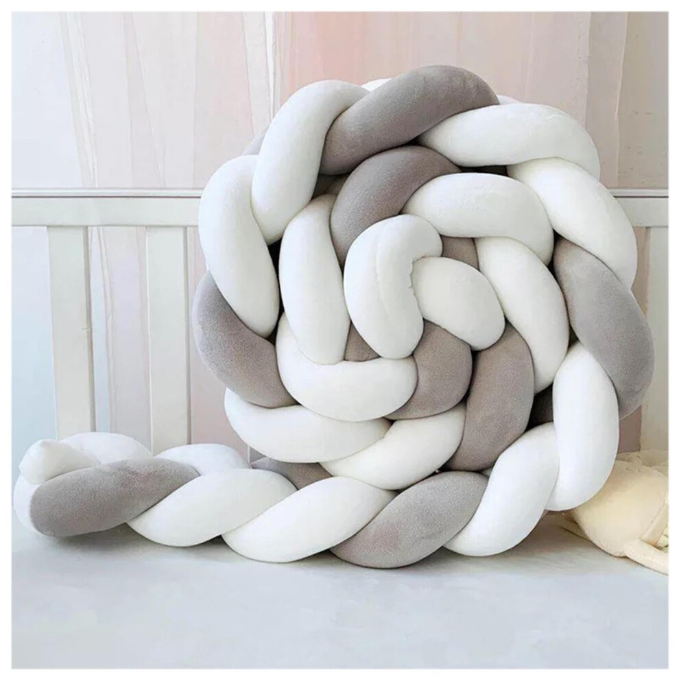 Organic Cotton Cot Bumper 300cm Soft HandKnitted AntiCollision Baby Crib Protector