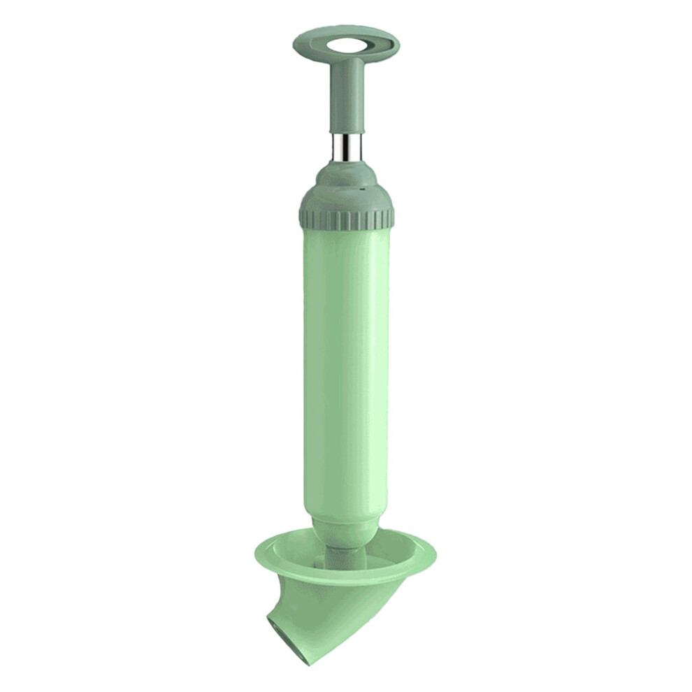 Air Plunger For Toilet Pressure Drain Clog Remover, Heavyduty Plunge, Nozzles, Pp Body, Ss Tube, Rubber, Green 9426802684902