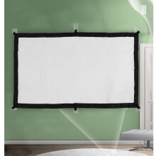 60 Zoll faltbarer Projektionsschirm mit Haken, knitterfrei, Polyester, für drinnen und draußen