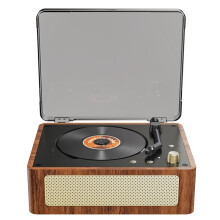 Lettore CD Vintage Bidirezionale 5.0 con Altoparlante Integrato, Portatile, Ricaricabile, Decorazione per La Casa