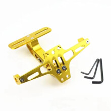 Motorbike Registration Plate Holder Rear Turn Signal Lamp Holder Eliminator Kits Universal(Yellow)