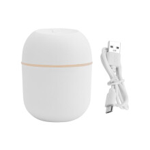 NawilżAcz Powietrza USB MałY 220Ml PrzenośNy ChłOdny Dyfuzor MgiełKi do Sypialni Biurko PodróżY Rozpylacz Aromatu, BiałY