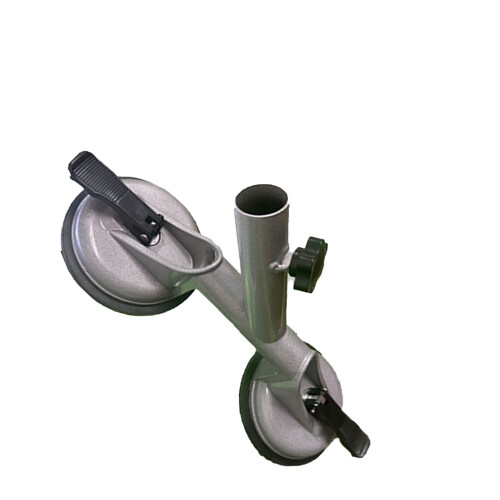 Flexible Absorption Cup Mounted Owner For Flags And-silver gray