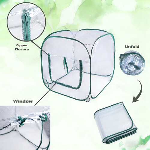 Multiple Season Plant Protective Guard Cover Transparent PVC 1