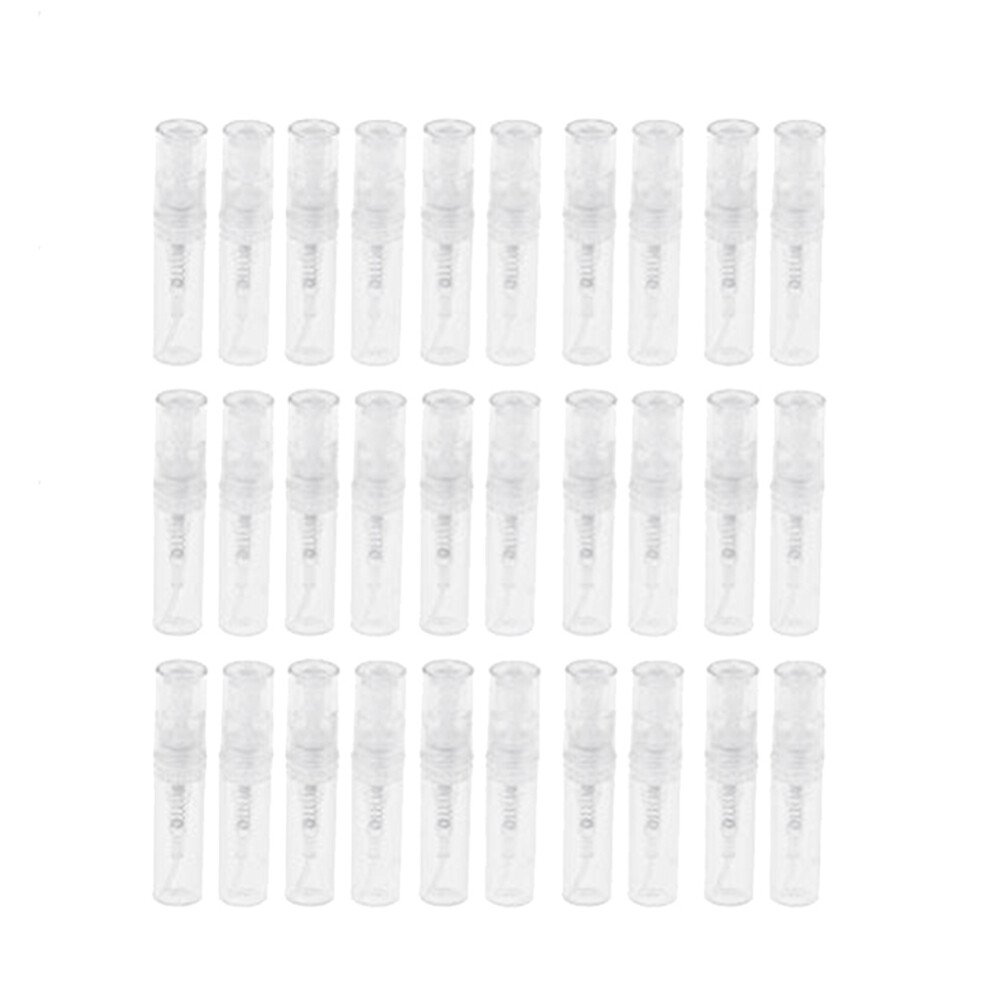30Pcs Clear 2Ml Atomizer Plastic Bottle Spray Disposable Perfume Empty Sample Bottle for Travel Party