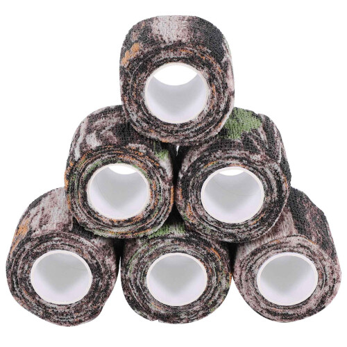 6 Roll Camouflage Tape Cling Scope Wrap Camo Stret