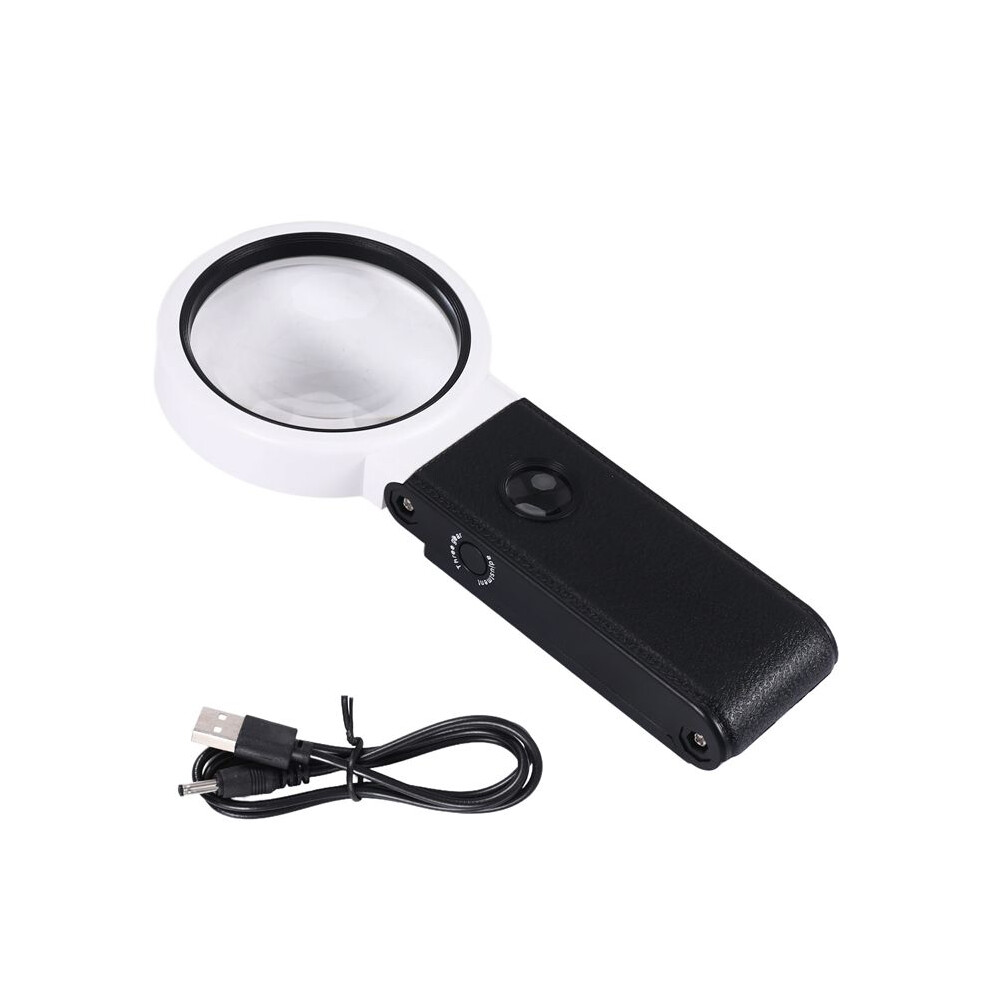 Light Magnifying Glass With And Stand, Hands Free Handheld 6X 25X Adjustable Folding Magnifier With Led Ed