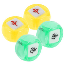 4Pièces Dés Vent Mahjong En Plastique Coloré Pour Jeux Familiaux