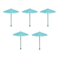 5Pcs Adjustable Plant Umbrella Lace Side Garden Decoration-Blue