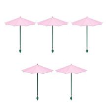 5Pcs Plant Umbrella For Outdoor Plant Adjustable Sunshade-Pink