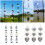 Packung mit 3 reflektierenden Edelstahl-Windspinnern,-B 3