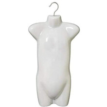 Mannequin Hanging Body Form Torso Display Bust, Male Female Kids, White Gloss 857 Kids 61CM