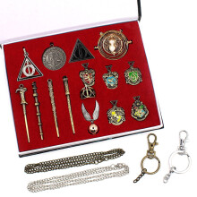 Zauberstab-Set mit Halskette und Schlüsselanhänger