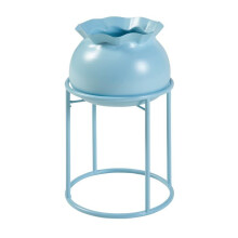 Meuble plantes - HELLOSHOP26 - Porte-plantes 03_0010346 - Bleu clair - Métal - Cache-pot amovible