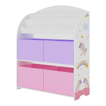 Tijdloos design boekenplank woonkamer slaapkamer opbergmeubel voor kinderen met een eenhoornmotief 98 x