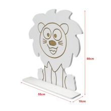 Tijdloos design wandplank voor woonkamer en slaapkamer, muur kast voor kinderen in de vorm van een leeuw 60 x