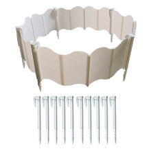 Flexibles Kunststoff-Gartenzaunpaneel, dekorativer Rand,-Weiß